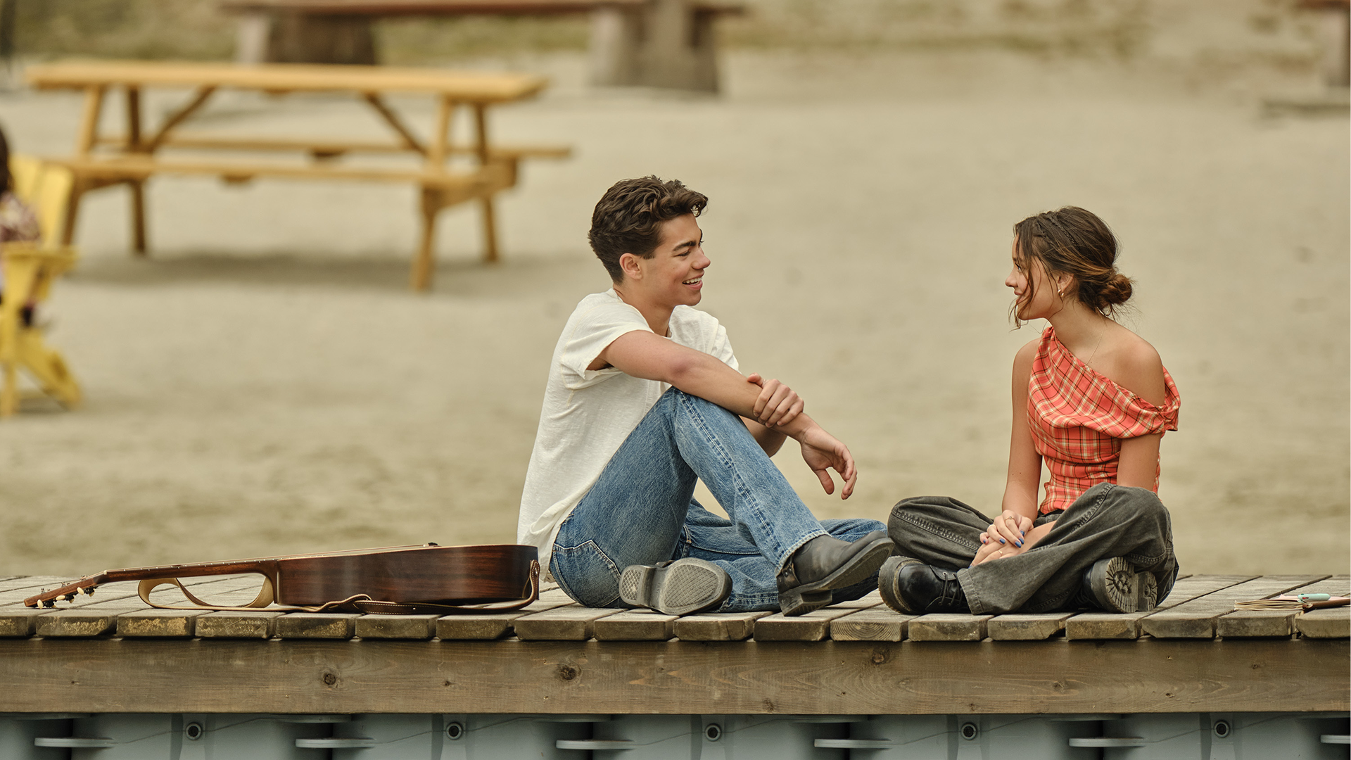 Malachi Barton as Fletch and Liamani Segura as Sage in Camp Rock 3