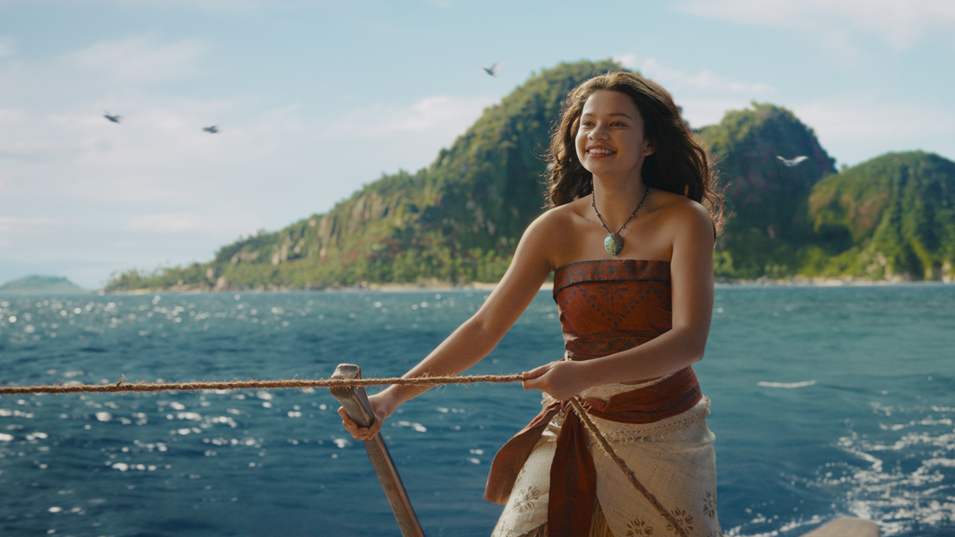 Catherine Laga'aia as Moana in the live-action remake of Moana