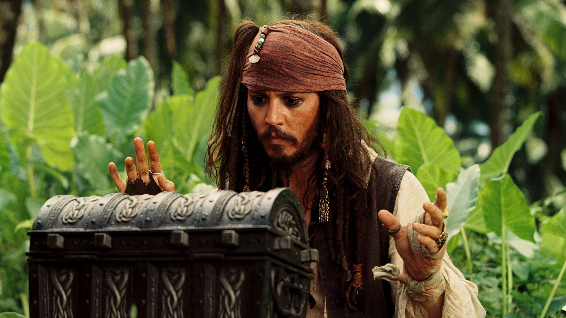 ohnny Depp as Captain Jack Sparrow in a scene from the 2006 film Pirates of the Caribbean: Dead Man's Chest