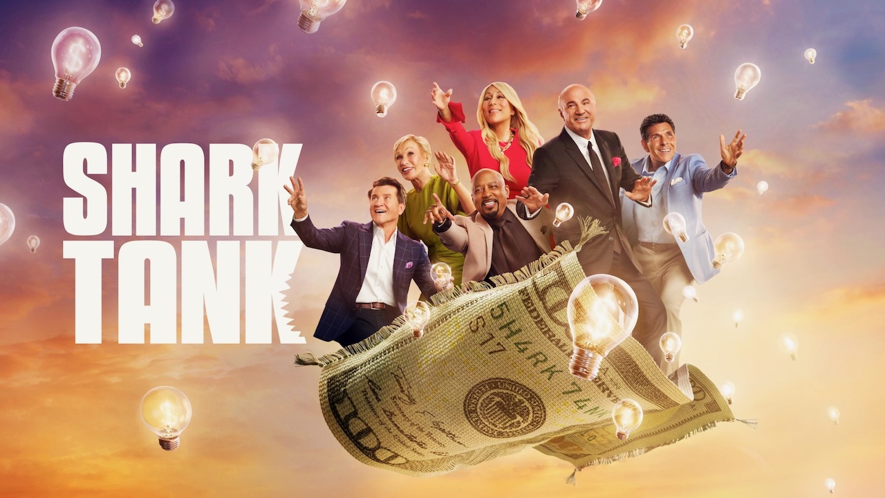 Title art for Shark Tank, a high-stakes business pitch competition.