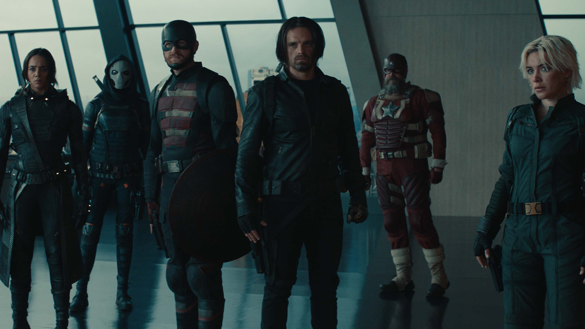 Ghost, Taskmaster, John Walker, Bucky Barnes, Red Guardian and Yelena.
