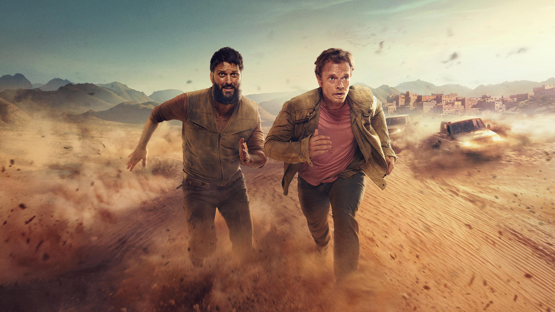 This image is a promotional poster for the Sky Original television series Atomic, which premiered in August 2025. 