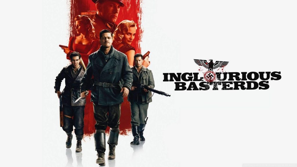 Title art from one of the best Brad Pitt movies, Inglourious Basterds.