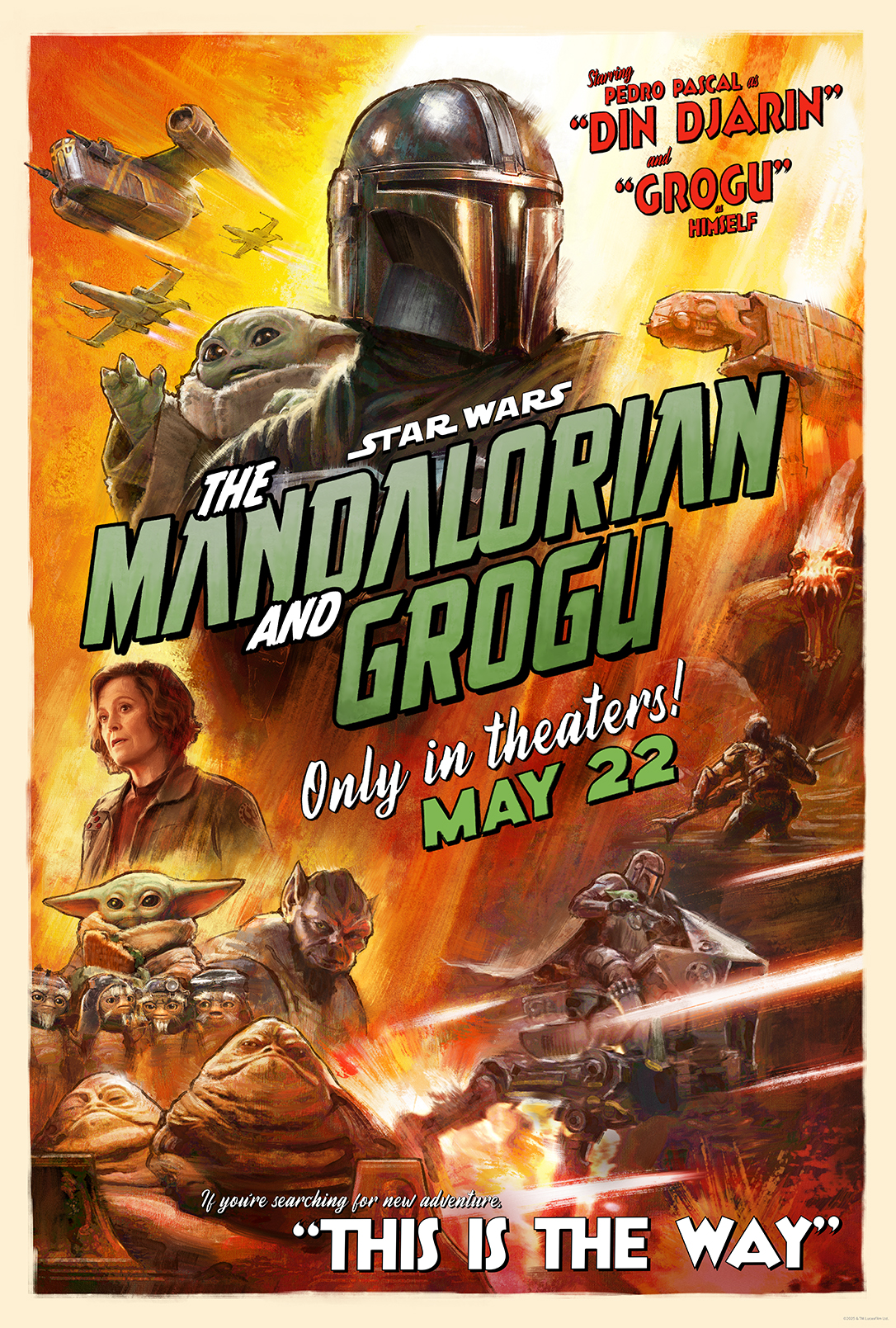 Official key art for The Mandalorian and Grogu.