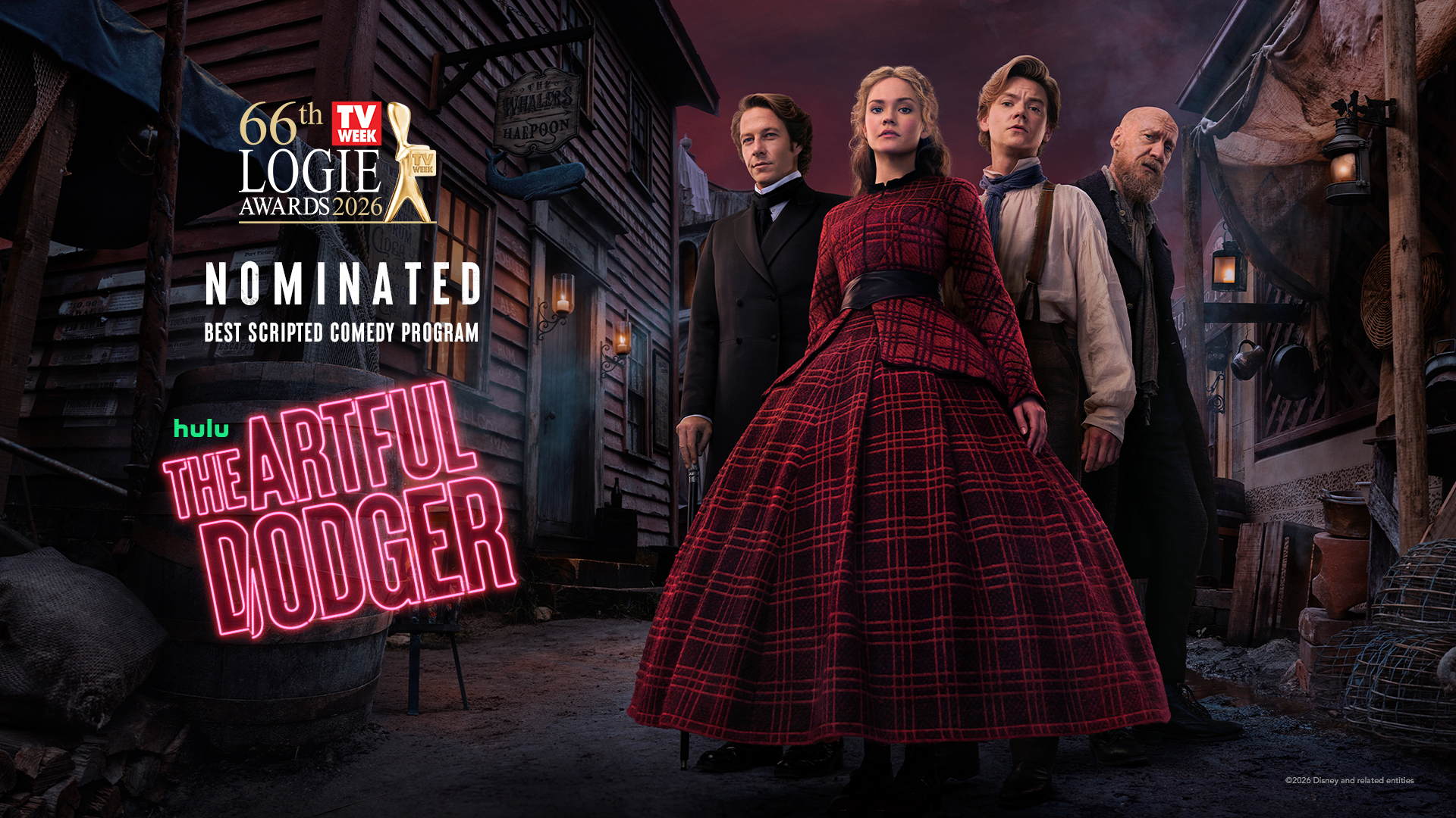 The hit Disney+ Australian Original series “The Artful Dodger” Season Two has been nominated for “Best Scripted Comedy Program” in the 66th TV WEEK Logie Awards