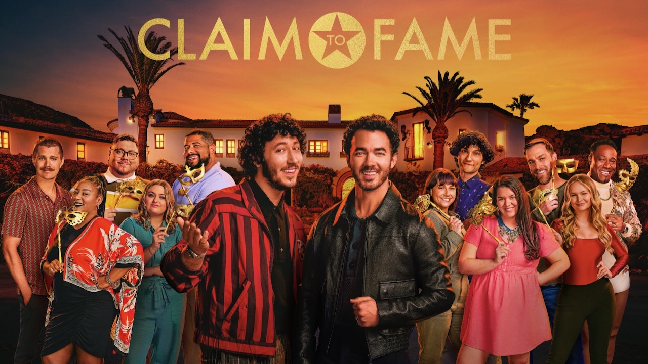Title art for Claim to Fame, a reality TV show starring Kevin and Frankie Jonas.