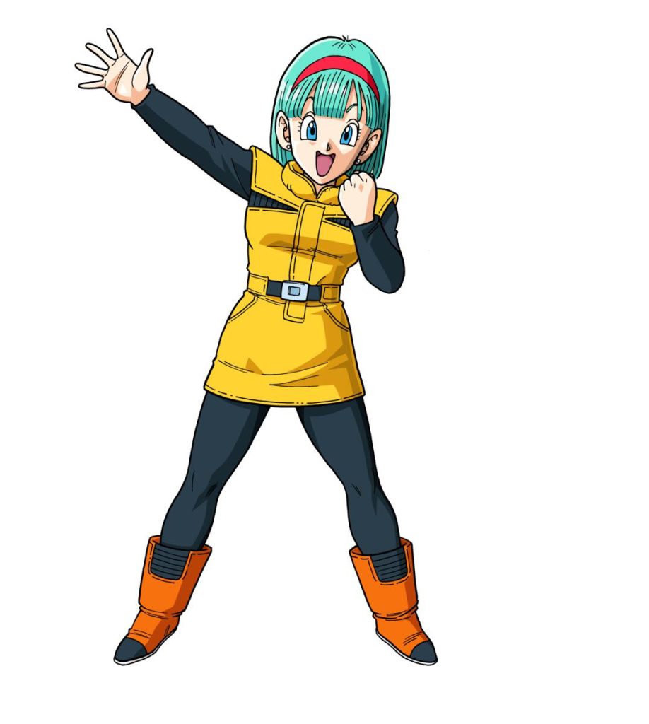 A still image of the animated Dragon Ball character, Bulma.