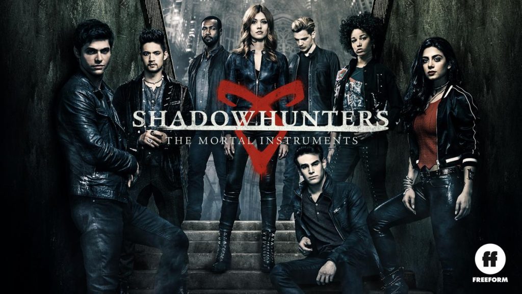 Title art for the vampire TV series, Shadowhunters.