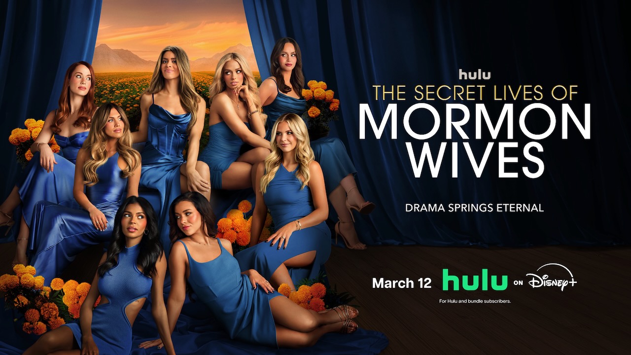Title Art for The Secret Lives of Mormon Wives, a Hulu original reality TV show.