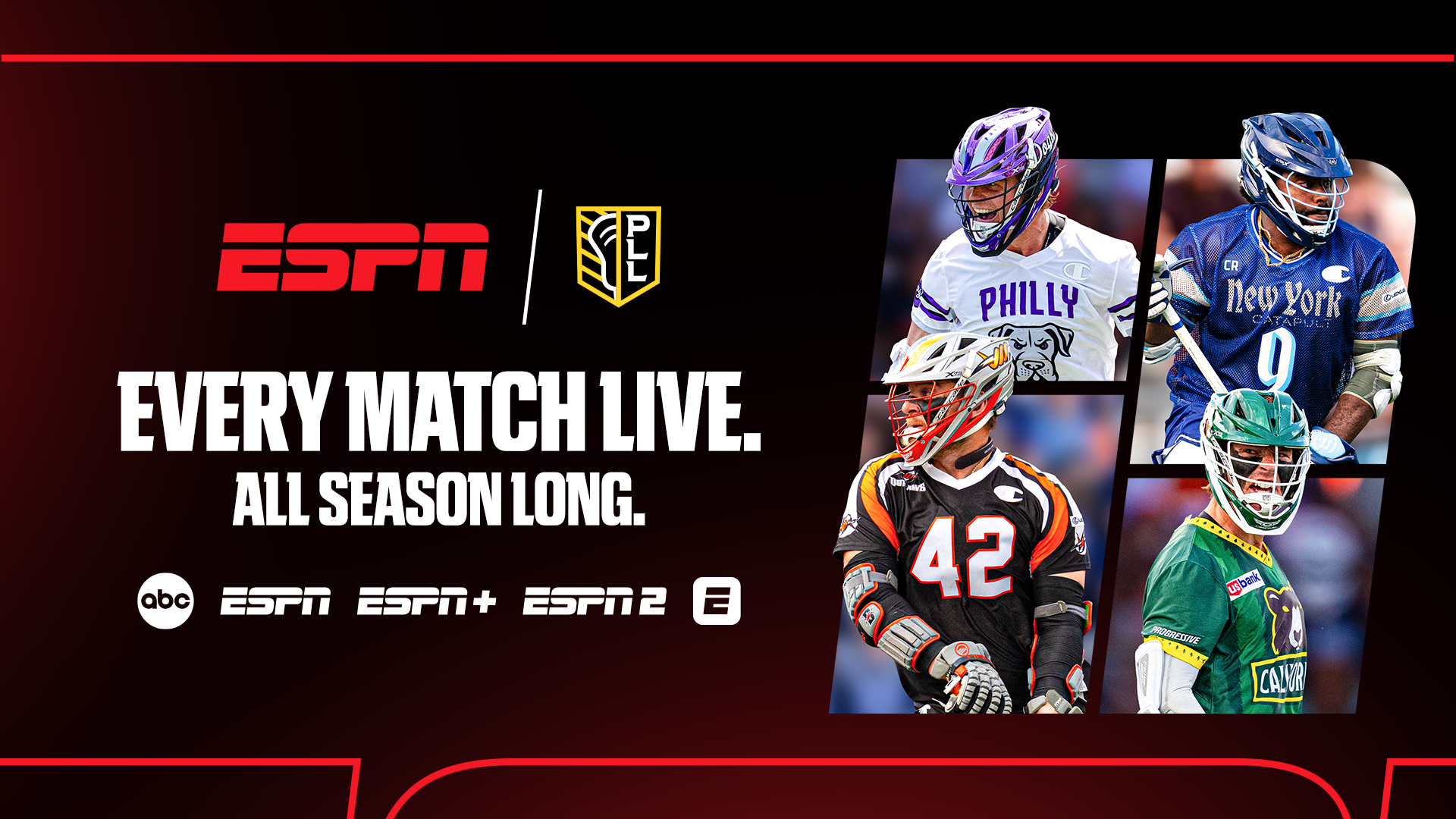 Premier Lacrosse League ESPN Key Art