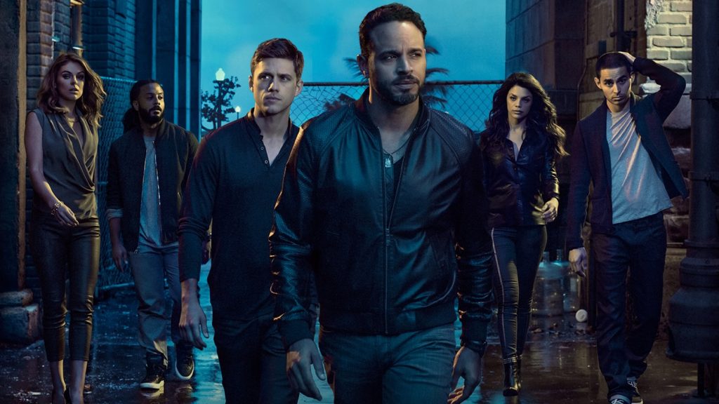 Title art for the TV show Graceland, featuring Pedro Pascal.