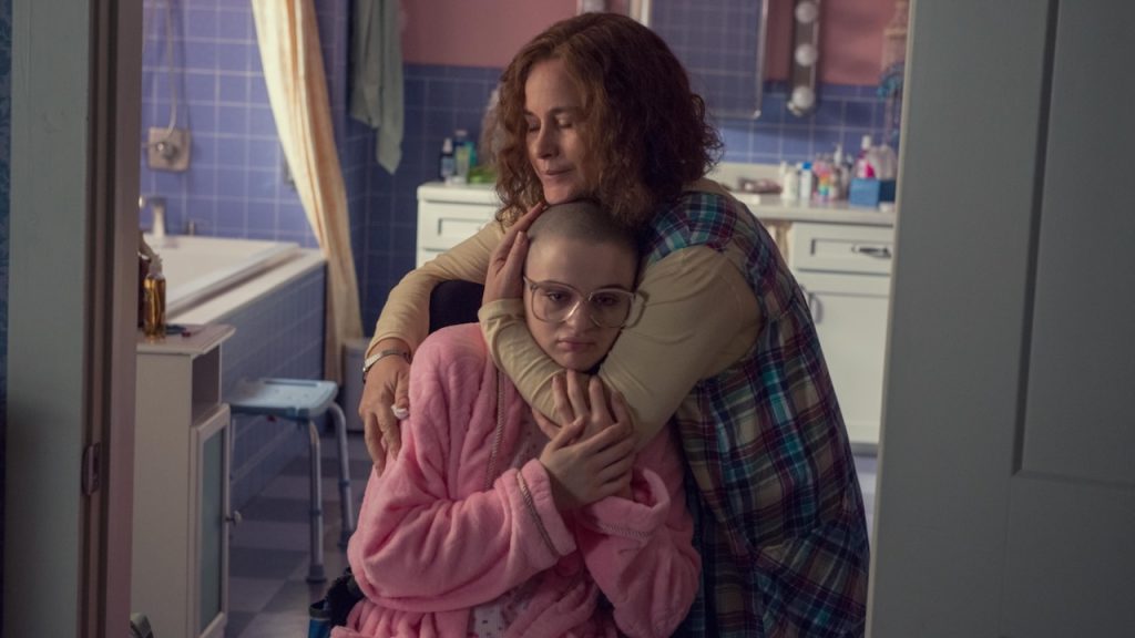 Patricia Arquette as Dee Dee Blanchard, and Joey King as Gypsy Rose Blanchard, in the Hulu Original Series The Act.