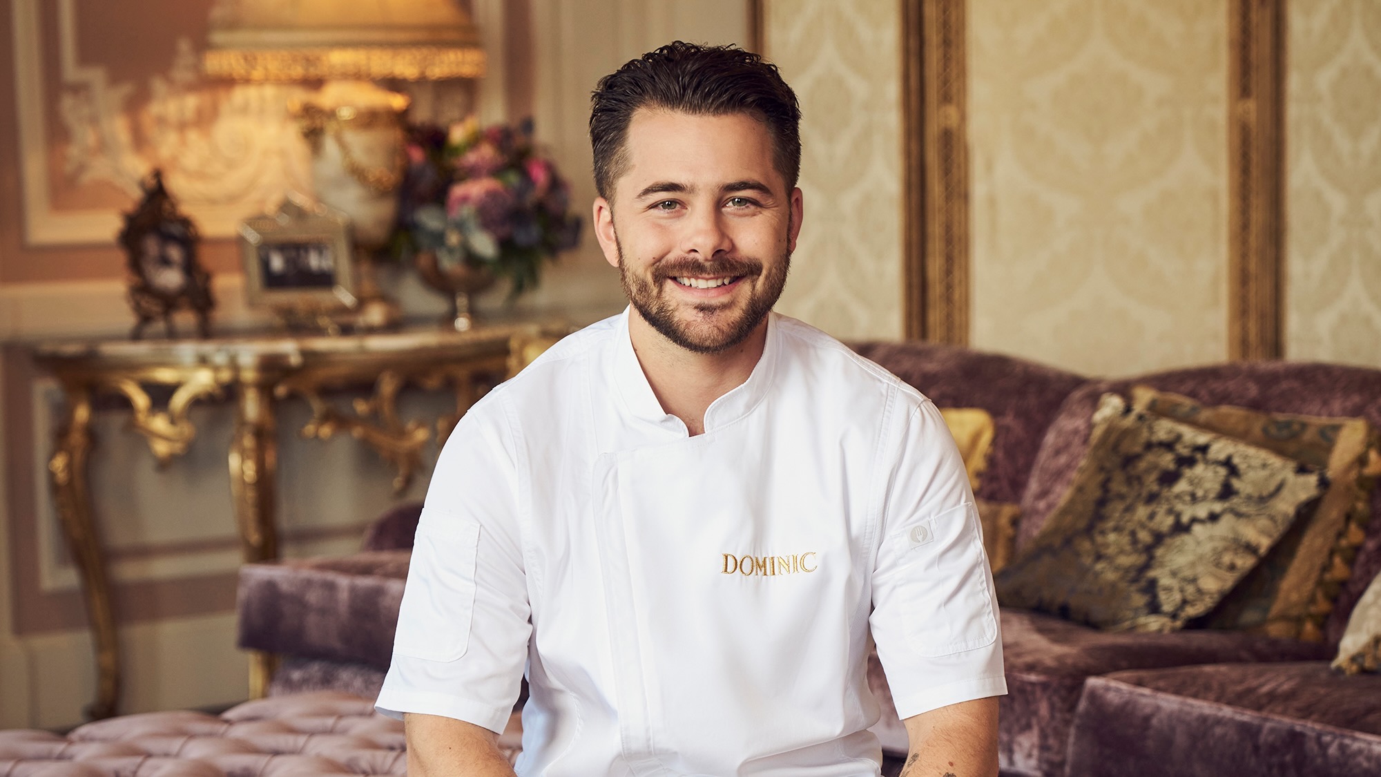 A headshot of chef Dominic for Season 3 of Vanderpump Villa.