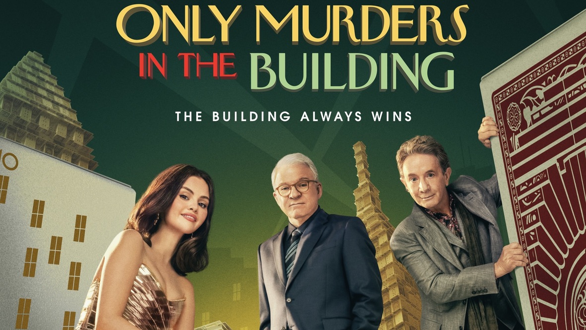 Title art for the Golden Globe-nominated series Only Murders in the Building.