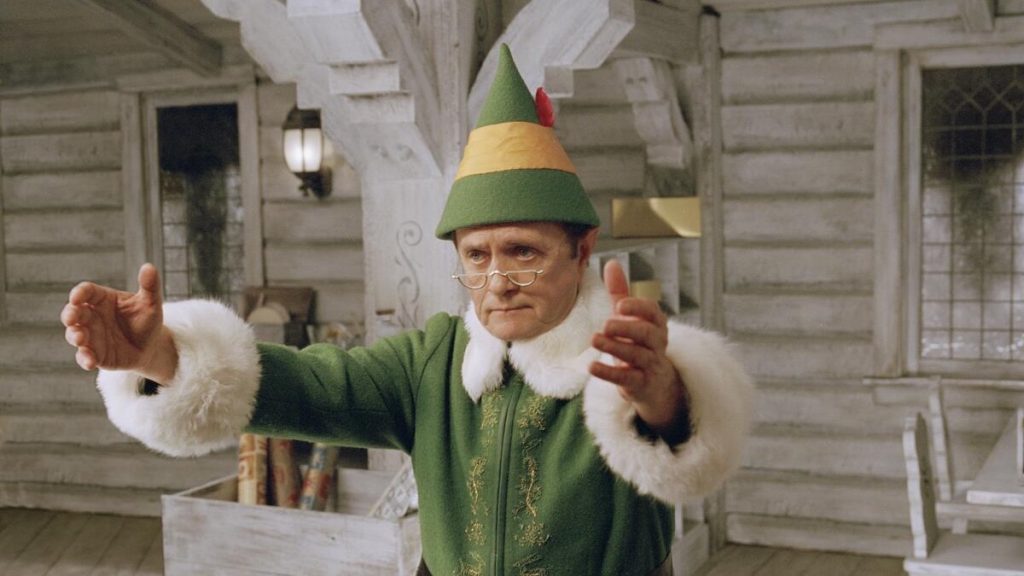 Bob Newhart as Papa Elf in the Christmas movie Elf.