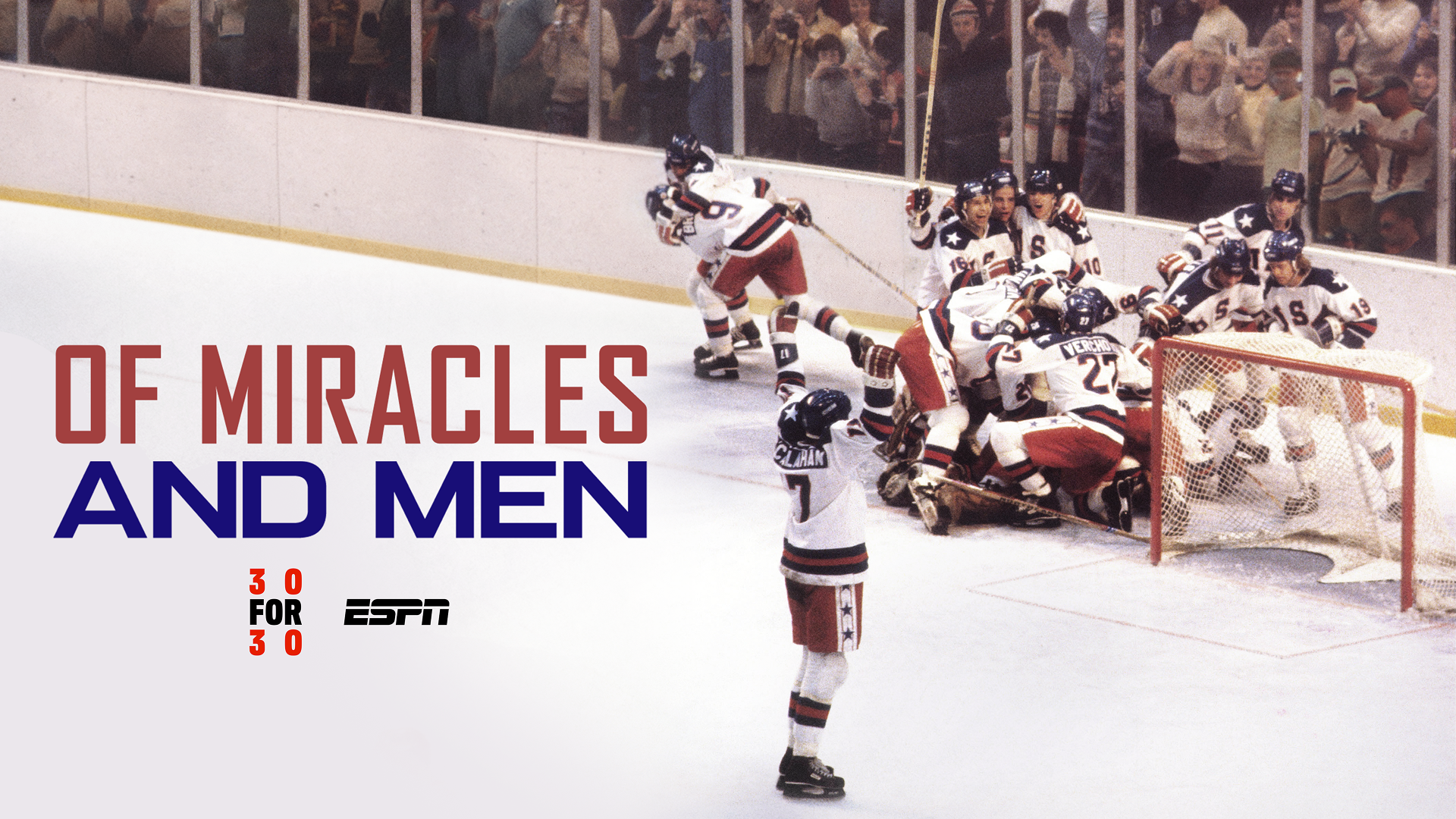 A group of American ice hockey players celebrate a goal in the rink
