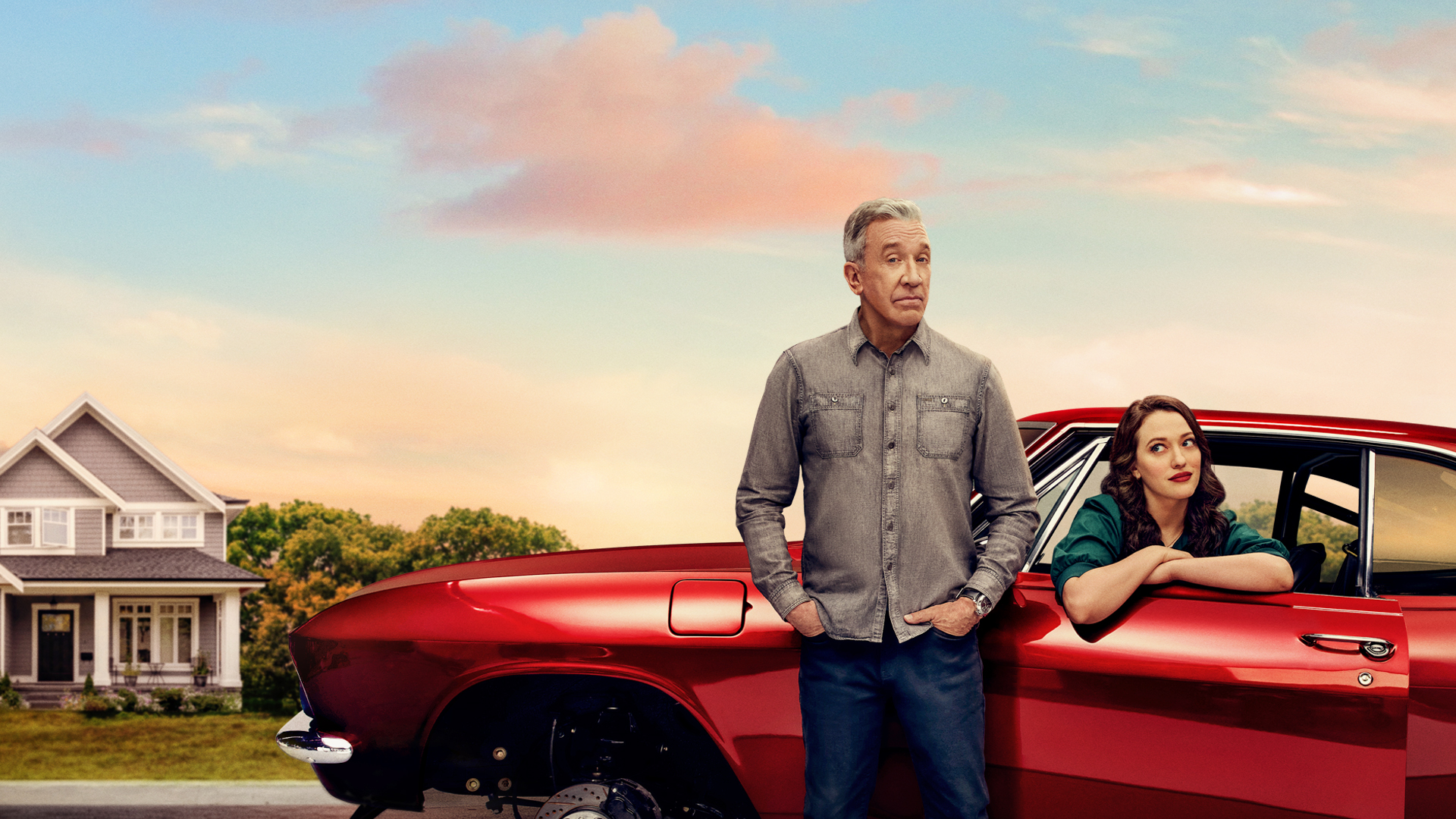 Shifting gears key art feating Tim Allen and Kat Dennings